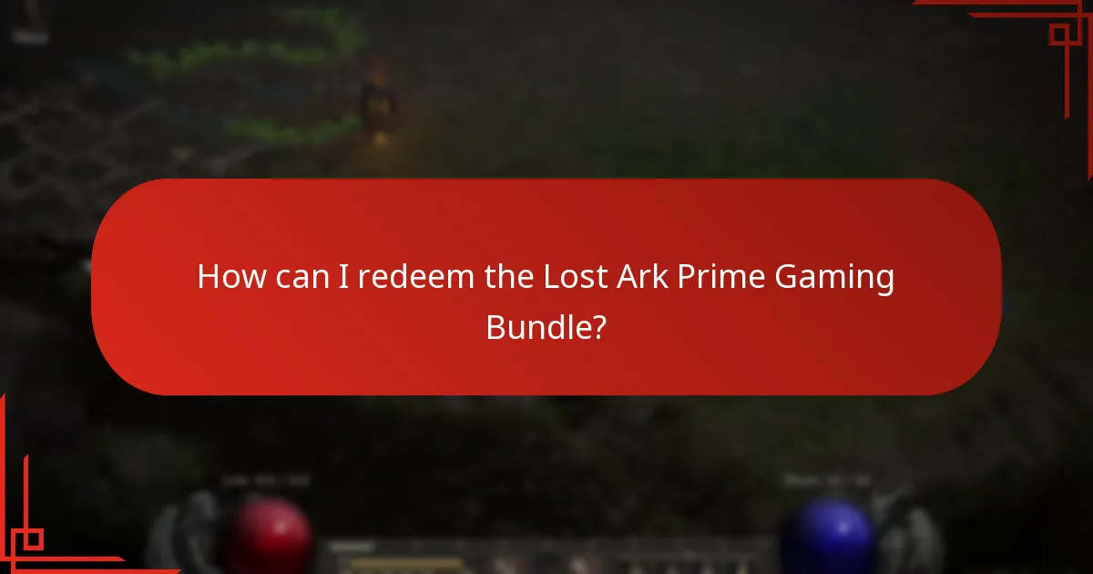 When is the Lost Ark Prime Gaming Bundle available?