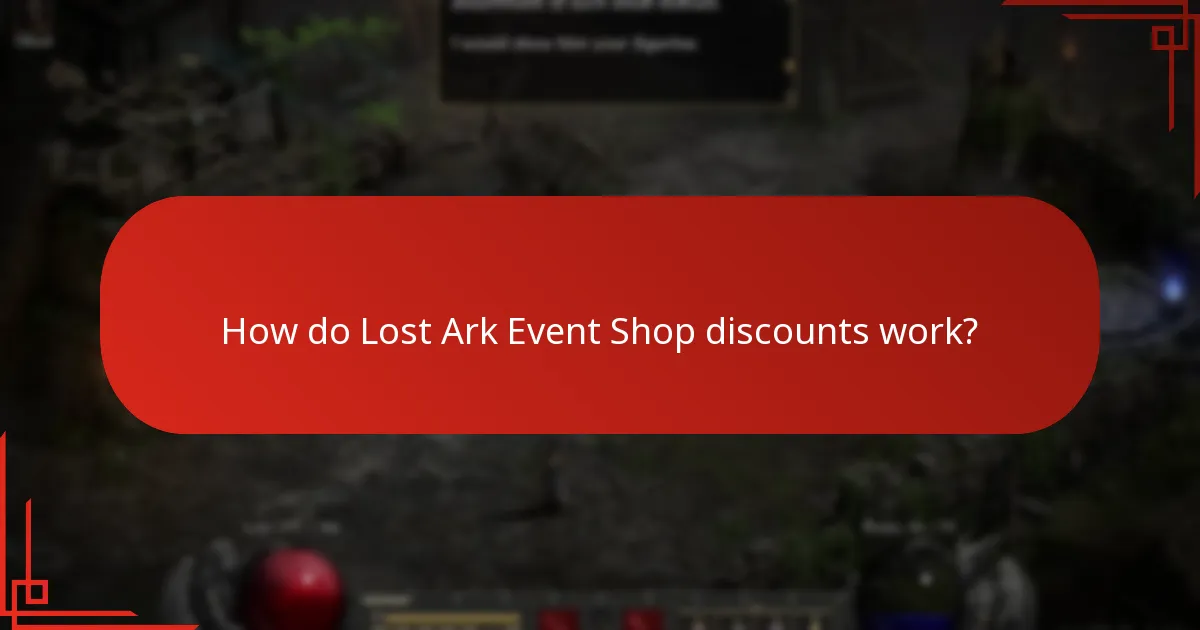 How do Lost Ark Event Shop discounts work?